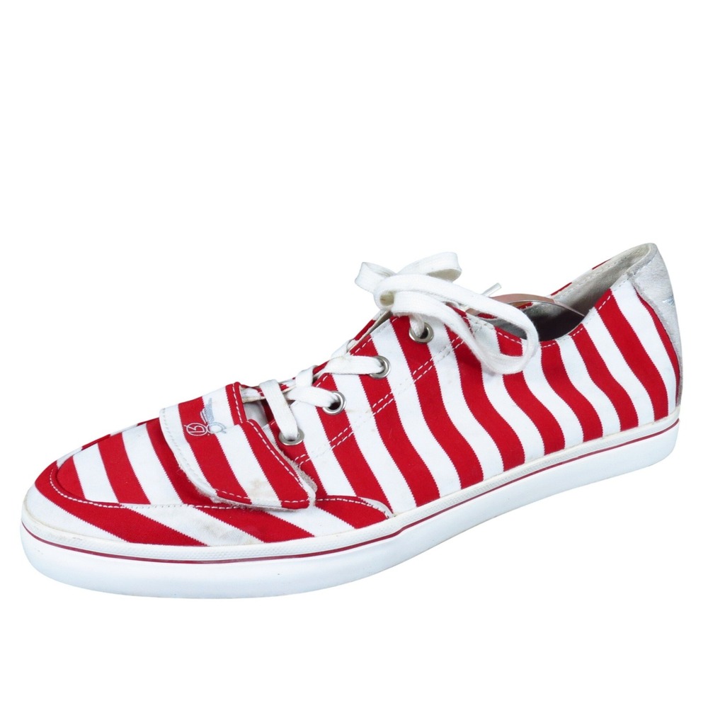 Creative Recreation Cesario Men Casual Low Top‎ Sneakers 10.5 Red White Striped